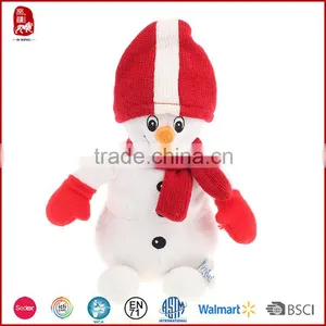 Wholesale Custom Plush Toys Lovely Christmas Snowman to Send Their Children thumbnail-1