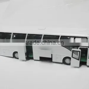 1:60 Diecast Metal Airport Pull Back Coach Bus Toy thumbnail-1