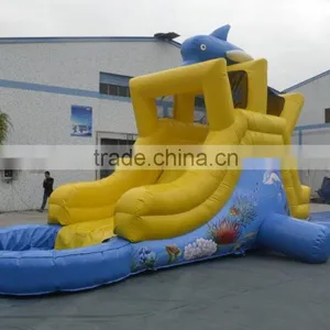 SUNJOY Funny Dolphin Inflatable House Bounce Kids Water Slide thumbnail-1