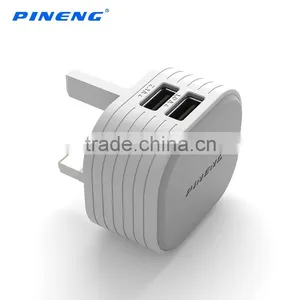 PINENG PN-501 UK Standard Adapter With Dual USB thumbnail-4