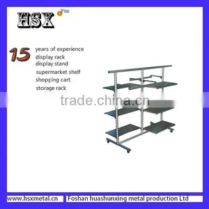 Floor Standing Tube Display Shelf Metal Clothes Drying Display Rack HSX-111 thumbnail-1
