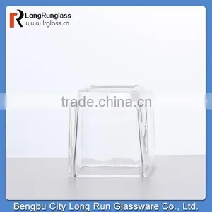 LongRun High Quality 100g Transparent Square Shape Glass Candle Holder thumbnail-1
