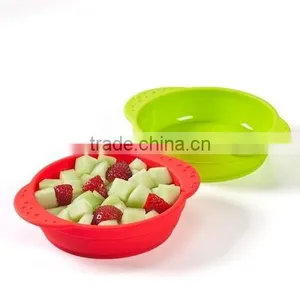 Microwave Safe Food Storage Round Silicone Bowl thumbnail-1