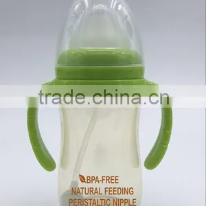 BPA Free Feeding Supplier Baby Bottle With Handle for 3-12 Monthbaby thumbnail-4