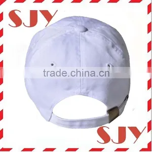 Distressed Vintage White Plain Low Profile Baseball Cap thumbnail-4