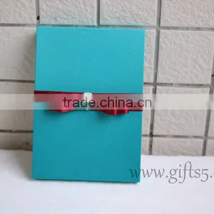 Decorative Blue Wedding Invitation Card Box thumbnail-4