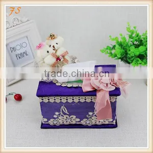 High-grade Velvet Mini Tissue Box thumbnail-1