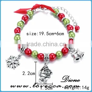 Cheap Price DIY Red Nylon Handchain Merry Christmas Bracelet thumbnail-4