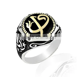 925K Sterling Silver Alif Waaw Men Ring thumbnail-1
