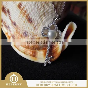 New Fashion Drop Pearl Pendant Key Style Factory Ourlet Jewelry thumbnail-1