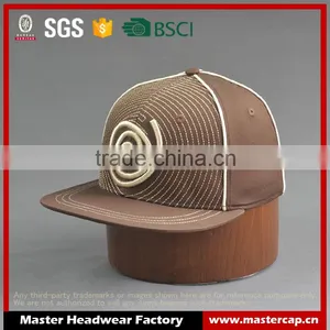 Brown Customized Fitted Cap With Logos thumbnail-1