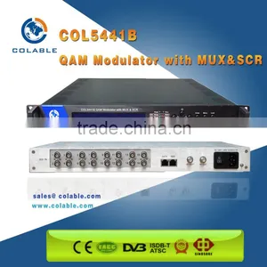 DVB-C 4 Qam Modulator Asi 16 in 1 With Mux & Scrambler COL5441B thumbnail-1