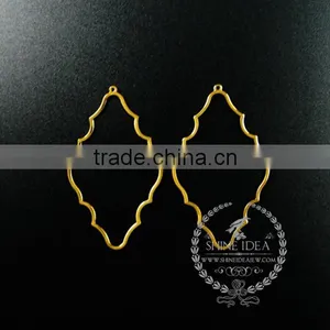53*31mm Gold Plated Hollow Cloud Shape Pendant Charm DIY Earrings Chandelier Jewelry Supplies 1850253 thumbnail-1