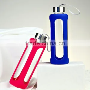 Portable High Borosilicate Glass Silicone Travel Bottles 500ml N6346 thumbnail-1