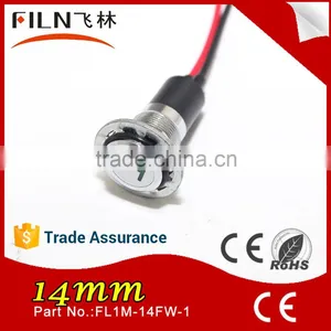 Metal 14mm Single Led Light IP67 12v 24v Indicator Lamp With Oil Symbol for Car thumbnail-4