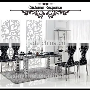 Foshan Home Used Luxury Stainless Steel Dining Chair thumbnail-5