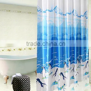 Fabric Shower Curtain Bathroom Curtain With 12 Hooks Waterproof Bath Curtain thumbnail-3
