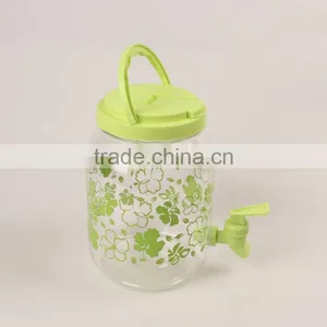 Wholesale Hot Sell Plastic Green Juice Dispenser Juice Jar Whit One Bibcocks With Five Cups for Store Beverage thumbnail-4