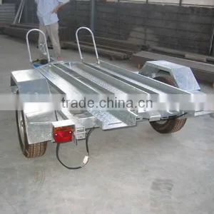 High Quality Hot Dipped Galvanized 3 Rails Motorcycle Trailer For Sales thumbnail-5