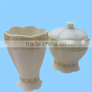 Antique Ceramic Covered Toothbrush Holder thumbnail-1