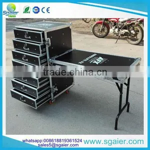 Black Color 7 Drawers Flight Case With Wheels thumbnail-1