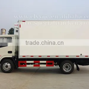 Dongfeng DFAC 3 TON Mini Refrigeration Unit 4x2 Food Refrigerator Van Truck for Sale thumbnail-2