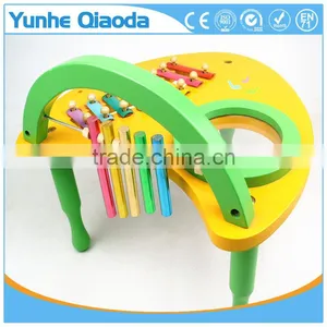 Wooden Musical Percussion Instruments Aeolian Bells Table Xylophone Drum Symbol Noisy /educational Wooden Toy/ thumbnail-2