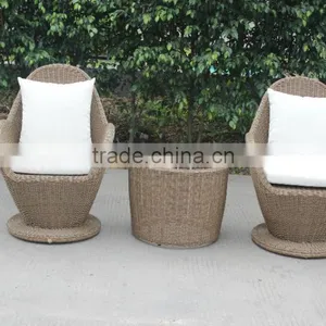 Leisure Rattan Cafe Furniture Garden Coffee Table And Chair thumbnail-2