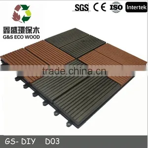 Outdoor Eco-friendly Composite Wpc Interlocking Decking Tiles Anti-slip Wpc Diy Flooring thumbnail-3