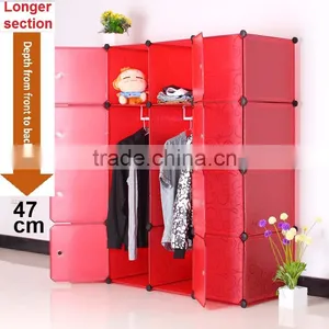 DIY Plastic Bookshelf Closet Wardrobe Cabinet Bathroom Shelf Shoe Rack thumbnail-6