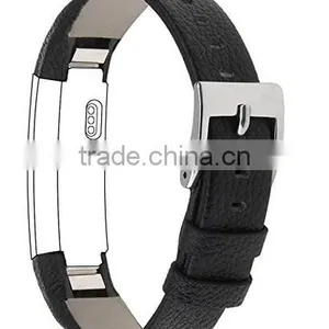 Leather Replacement Strap for Fitbit Alta Bands Black thumbnail-1