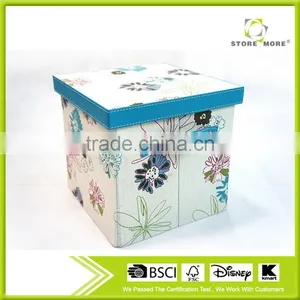 2 Piece Foldable Fabric Storage Cubes With Lid thumbnail-3