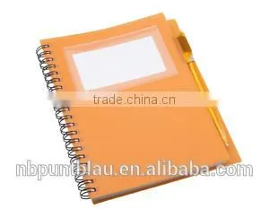 Plastic Covered Notebook With 70 Striped Sheets Ballpoint Pen thumbnail-4