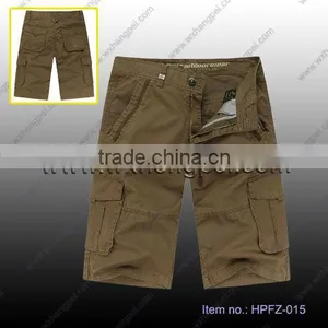 Men's Tropical Pattern Cargo Short Pants/Men's Belted Cargo Shorts Military Panties thumbnail-1