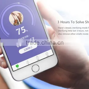 2017 New Arrival Innovative Smart Mobile APP Control Shoe Sterilizer, Mini Aluminum Capsule Design Oxygen Anion Shoe Sterilizer thumbnail-5