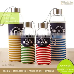 Transparent Borosilicat Glass 16Oz Juice Bottle thumbnail-6