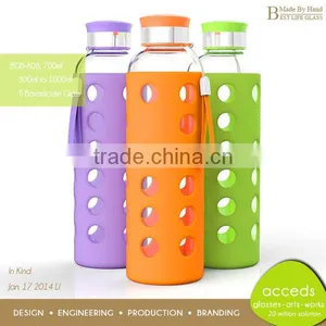 Borosilicate Heat Resistant Glass Travel Bottle BPA Free thumbnail-2