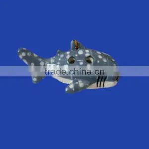 Cute Grey Shark Decoration Ocarina Flute thumbnail-1