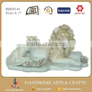 21 Inch Resin Holiday Gifts Home Decoration Lion Statue Animal Sculpture thumbnail-5