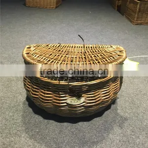 Eco-friendly Handmade Wicker Woven Bicycle Accessories Front Bicycle Basket thumbnail-1