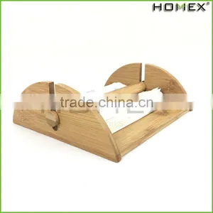 Bamboo Cocktail Napkin Holder w Removable Bar Homex BSCI/Factory thumbnail-4