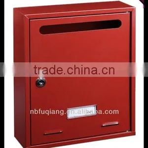 FQ-176 Small Wall Mounted Cast Iron Mailbox Metal Mailbox Newspaper Deliverry Box thumbnail-1