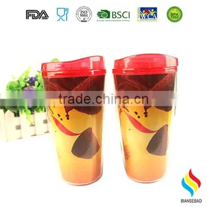 Clear Insulated Plastic Tumbler With Paper Inserts thumbnail-6