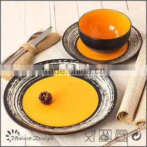 18pcs Antique Glazed Dinner Set Ceramic thumbnail-1