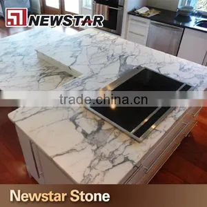 Newstars Stone Kitchen Prefab Marble Arabescato White Countertop thumbnail-2