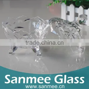Transparent Quality Glass Candy Bowl Glass Sugar Bowl thumbnail-1
