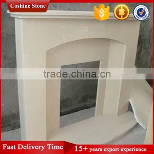 Indoor Used Beige Artifical Stone Fireplace Mantel thumbnail-1
