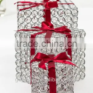 Wholesale Led Christmas Decoration Iron Acrylic Square Gift Box thumbnail-5