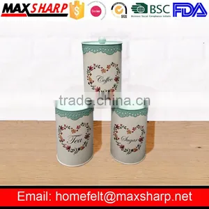 Set of 3 Flower Heart Shape Logo Canister thumbnail-2