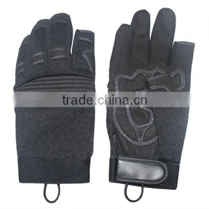 Fingerless Anti-slip Synthetic Leather Mechanical Handtools Glove thumbnail-1